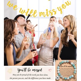 Farewell Gifts for Coworkers, Coworker Leaving Gifts for Women Compass Bracelet New Job Thank You Retirement Goodbye Going Away Gifts for Women Friend Colleague Teacher