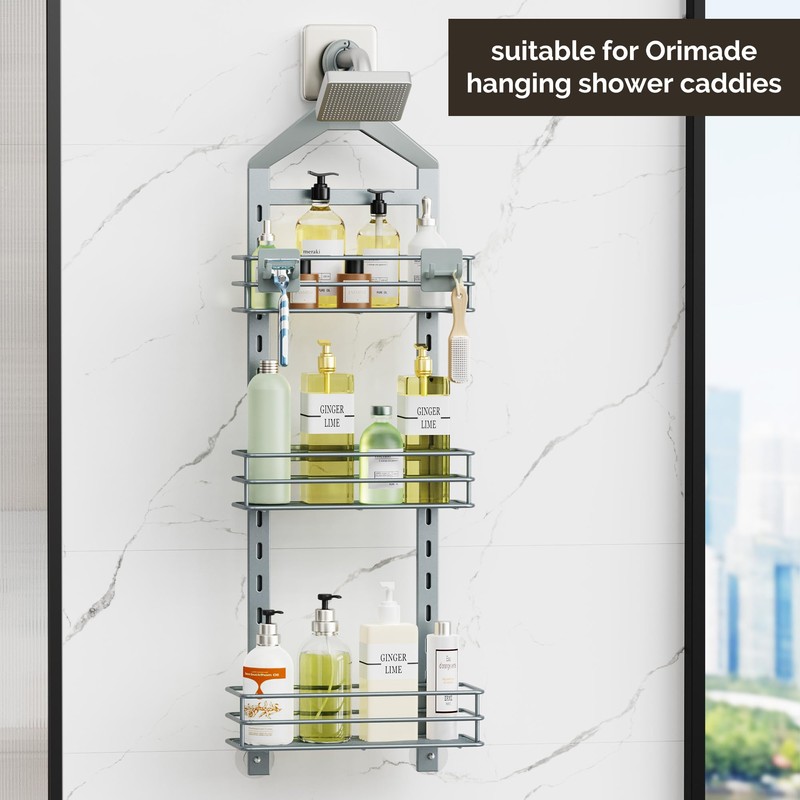 Orimade Shower Caddy Round Adhesive Replacement Stickers Shelf Basket Strips