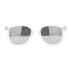 Matte Frost Neon Iconic Hipster Horn Rim Silver Mirror Sunglasses
