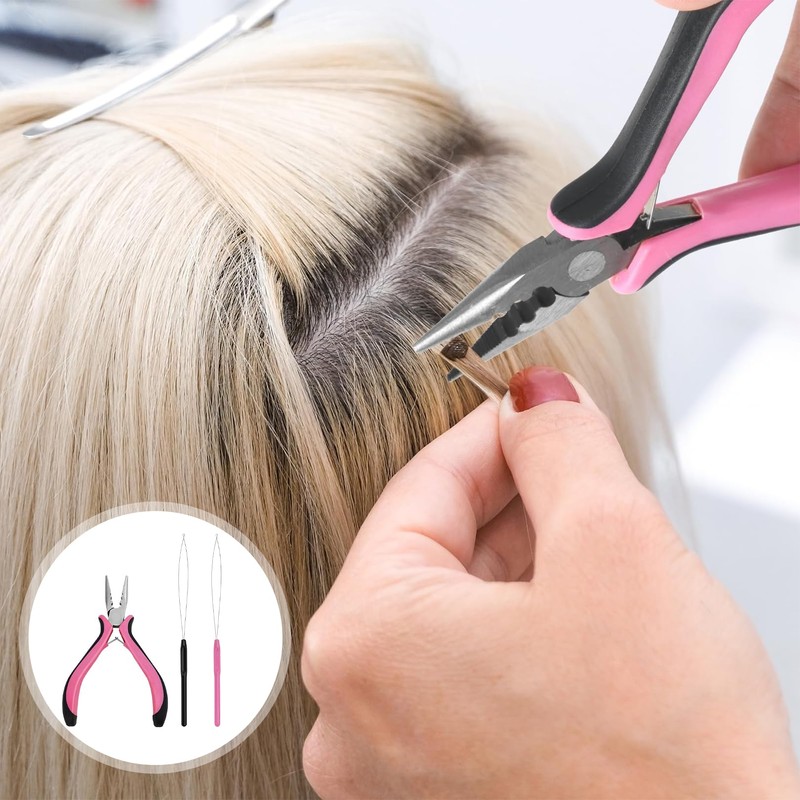 3 Pcs Professional Nano Hair Extension Tools, Hair Extension Pliers