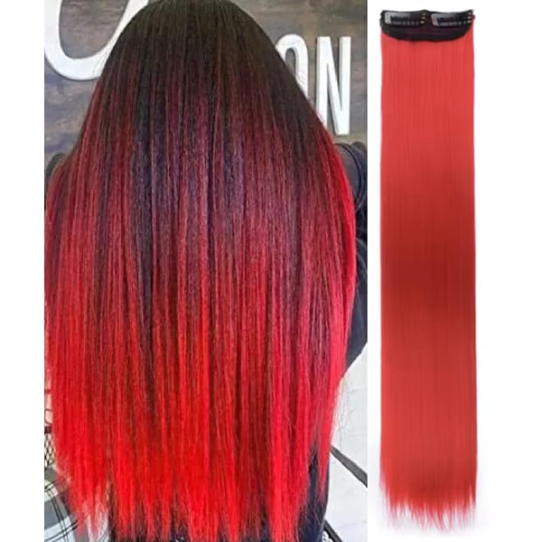 2 x Clip-In Hair Extension Highlights Streaks, Colourful Hair Highlights