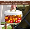 6.1 inch Multipurpose Drain Basket with Lid and Handle,3 in