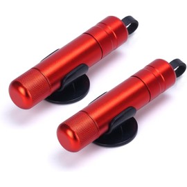 MEETOZ 2 Pcs Car Safety Hammer, Car Glass Breaker and Seatbelt Cutter, 2-in-1 Car Safety Hammer, Car Safety Hammer Emergency Escape Tool One Second Window Breaker for Cars (Lucky Red)