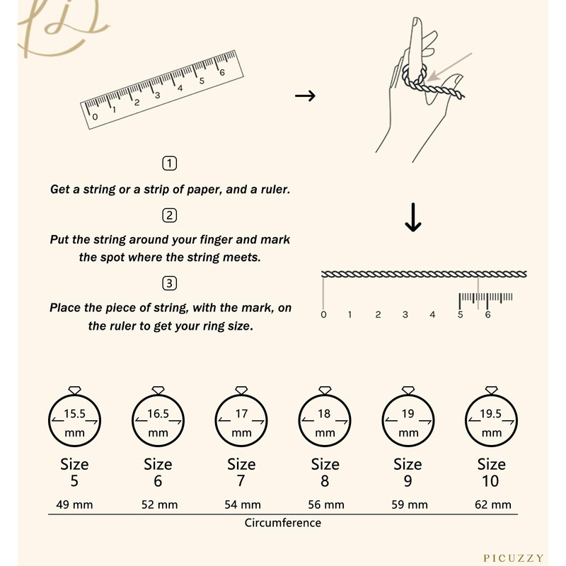 Picuzzy Gold Interlocked Stackable 18K Gold Plated Silver Chunky Interlocking