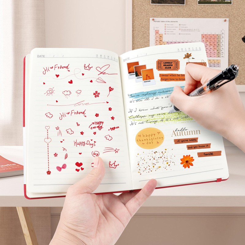 JUNART A5 Lined Journal Notebooks for Women & Men with