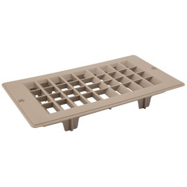 RecPro RV Floor Register | RV Stationary Vent Cover | 3-3/4" x 7-7/8" Insert | Undampered Duct (Beige)