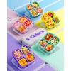 5 Pcs Bento Snack Containers, Reusable 4 Compartment Divided Food