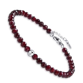 Dada Gioielli - Women's Bracelet Birthday Gift for Her 9 Genuine Natural Stones for 9 Female Personalities Choose Your Personal Stone, Stainless Steel Sterling Silver