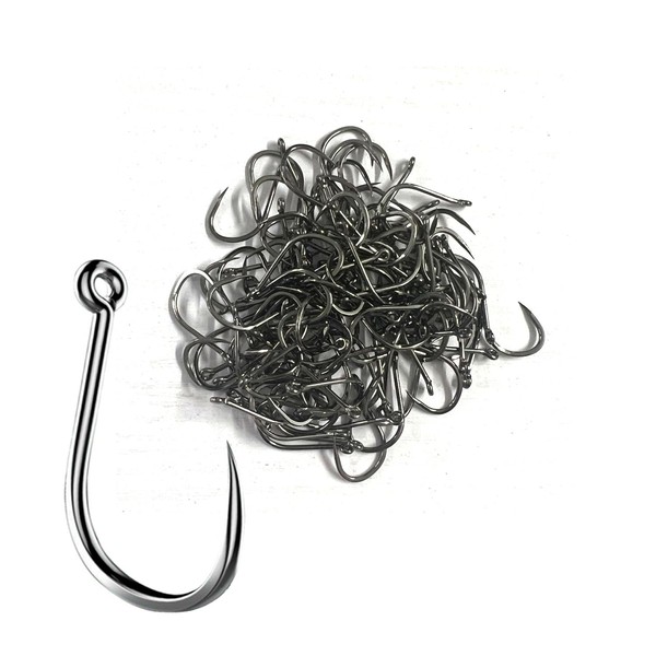 Dingbear 100 Piece Fishing Hooks Combination Set Barbless - Carbon