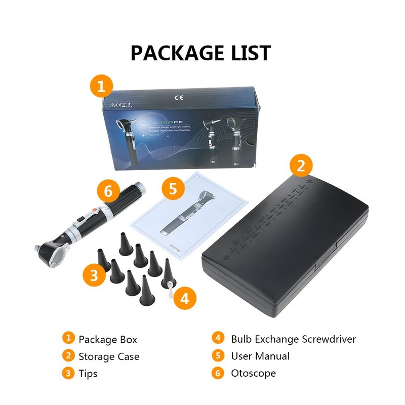 Mini Otoscope, Bysameyee Magnification Diagnostic Otoscope with LED Direct Illumination