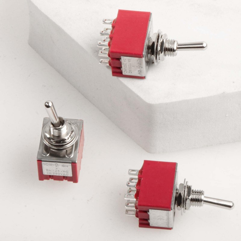 4pcs 3 Position 9 Pin Toggle Switch 3PDT Miniature Mts-303