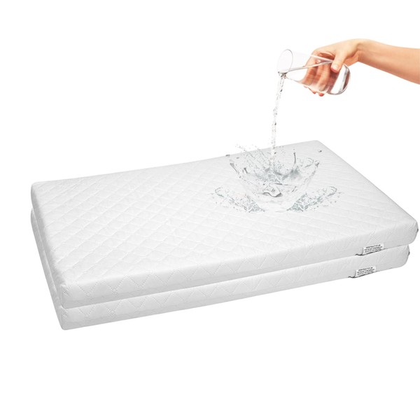 First Essentials Baby Bassinet Mattress Pad (Rectangle, 12X26 2-Pack) for