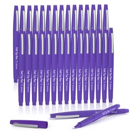 Lelix Felt Tip Pens, 30 Purple Pens, 0.7mm Medium Point Felt Pens, Felt Tip Markers Pens for Journaling, Writing, Note Taking, Planner, Perfect for Art Office and School Supplies