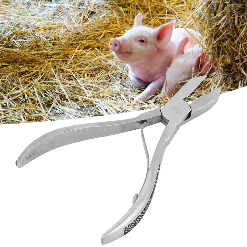 Tooth Pliers Tooth Nipper Stainless Steel Piglets Teeth Scissors for
