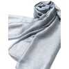 Shanlin Solid Color Silk Feel Long Scarves (Silver Blue)