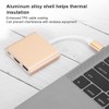 Type‑c to HDMiUSB3.1 Converter Aluminium Alloy Shell Compact Multi‑Port Support