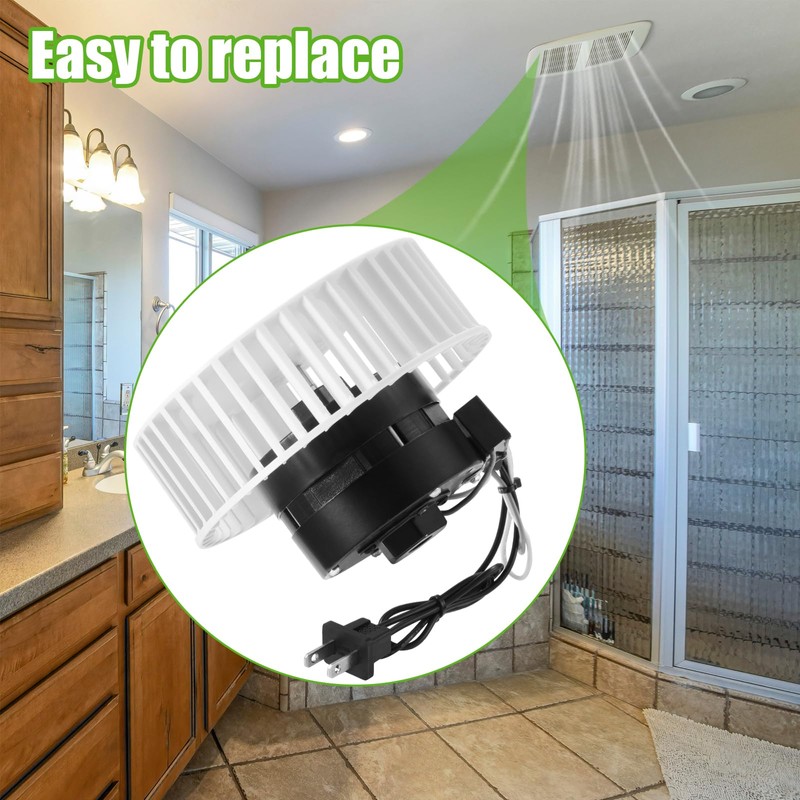8662 Bathroom Fan Motor Replacement - Blower Wheel Replacement -