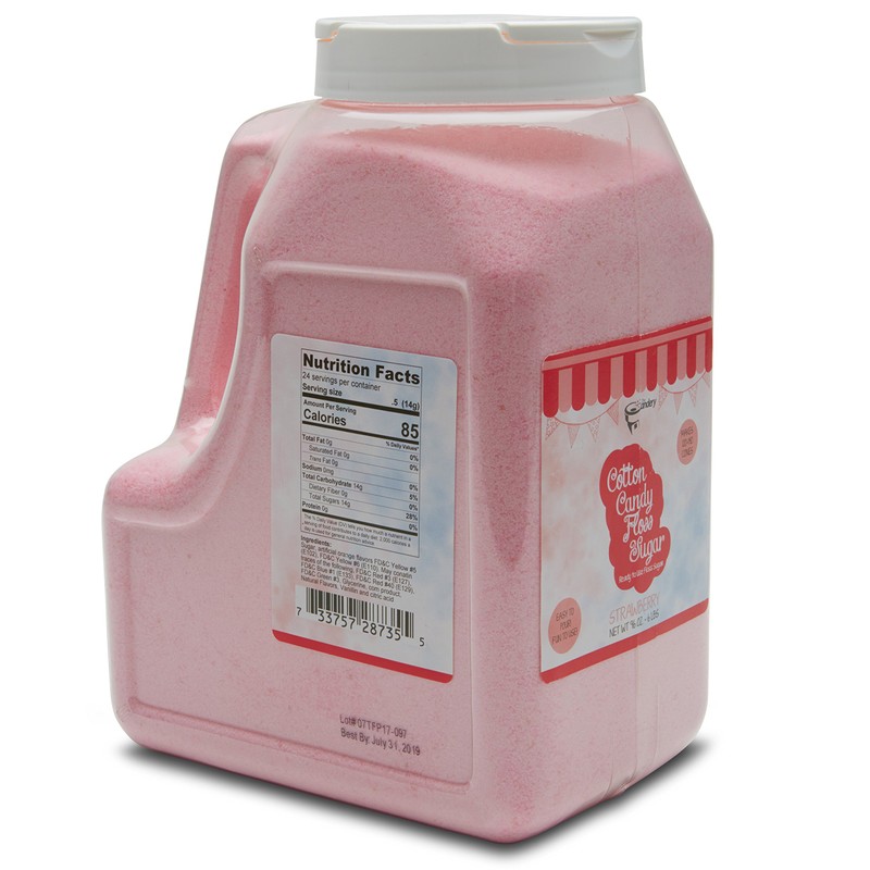 The Candery Cotton Candy Floss Sugar 6lbs 96oz jars- 2