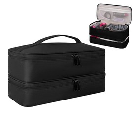 Vorlunix Travel Carrying Case for Hair Dryer，Double-walled Storage Compartment for Shark Flexstyle/FlexFusion，Portable Storage Organizer Bag for Dyson Airwrap Styler and Attachments