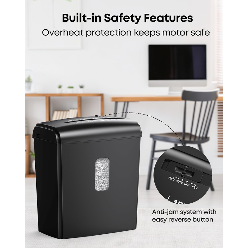 Locksworth 8-Sheet Micro-Cut Paper Shredder, P4 High Security, 4 Gallon