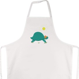 'Tortoise With A Sun Hat And Glasses' Unisex Cooking Apron (AP00068459)