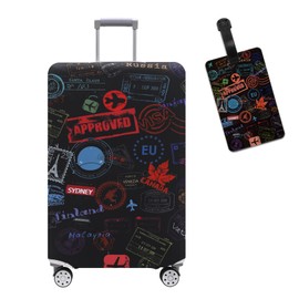 Travelkin Luggage Covers With Tag For Suitcases Tsa Approved,Suitcase Covers Protector Fit 18-32 Inch Luggage M(22-25inch suitcase)