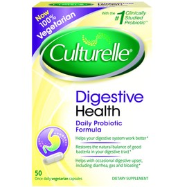 Culturelle Digestive Health Daily Formula Probiotic, One Per Day Dietary Supplement, Contains 100% Naturally Sourced Lactobacillus GG –The Most Clinically Studied Probiotic†, 50 Count