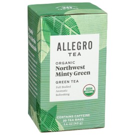 Allegro Tea, Organic Northwest Minty Green Tea Bags, 20 ct