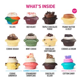 Baked by Melissa Cupcakes - Happy Birthday Gift Box - Latest & Greatest - Assorted Bite-Size Cupcakes, Includes 12 Different Flavors: Cookie Dough, Cookies & Cream, Tie-Dye & More (25 Count)
