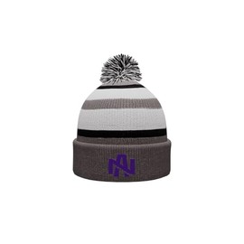 Sport Your Gear North Alabama Lions Prime Cuffed Fold Over Pom Pom Winter Knit Hat Beanie