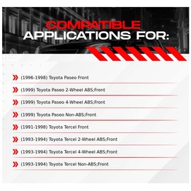 R1 Concepts Front Brakes and Rotors Kit |Brake Disc| Brake Rotors|fits 1991-1999 Toyota Paseo, Tercel