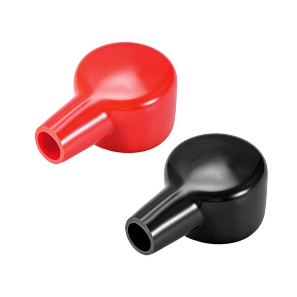 uxcell Battery Terminal Insulating Rubber Protector Covers for 43mm Terminal