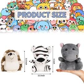 Spoilu Small Stuffed Animals Bulk, 24 Pieces Cute Plush Animals, 4.5 Inch Mini Forest Animal Plush Toys, Suitable for Animal Theme Party