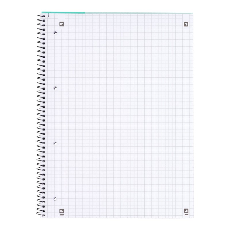 Oxford College Notepad A4 Squared 80 Sheets Perforated Mint