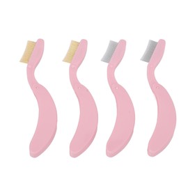 Peine Separador de Pestañas, Peine para el Cuidado de las Cejas, Rizador de Pestañas de Dientes de Acero Inoxidable Plegable, Herramienta Separadora de Pestañas Portátil para Maquillaje de Ojos 4 Piez