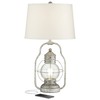 Franklin Iron Works Bodie Rustic Industrial Table Lamp with USB