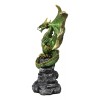 Ebros Gift Green And Gold Scales Behemoth Dragon Perching On