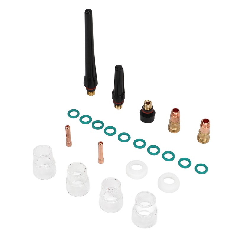 23Pcs TIG Welding Accessory Set Glass Cup Connector Electrode Clamp