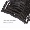 Loxxy Kinky Curly Clip in Hair Extensions #1B Black Women