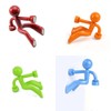 Creative Wall Climbing Villain Refrigerator Magnets, Magnet Key Hanging (Orange,