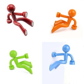 Creative Wall Climbing Villain Refrigerator Magnets, Magnet Key Hanging (Orange, Blue, Red, Green)