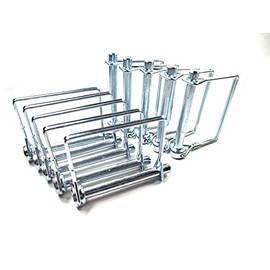 10 Pieces Wire Lock Pin, 5/16 Inch (7.84MM) Heavy Duty Safety Coupler Pin Shaft Locking Pin for Farm Trailers Wagons Lawn Garden(Square, Silver)