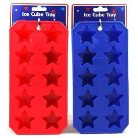 Patriotic Star Silicone Ice Cube Tray Jello Mold - Set of 2