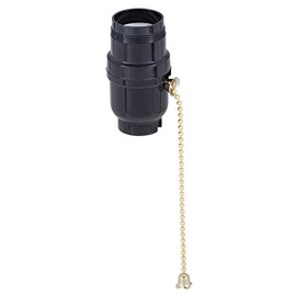 B&P Lamp® E26 Medium Base Phenolic Pull-Chain Socket with UNO Threads