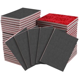 20 Pcs 3 x 4 Inch 2500 Grit Sanding Sponge Set, Ultra Fine Sanding Sponges Pads, Soft Foam Hand Sander Block Wet Dry Sandpaper for Model Drywall Metal Wood Furniture Polishing