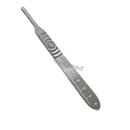 Stainless Steel Scalpel Handle NO. 4 Hobby Knife Handle Dissecting Scalpel Handle for Blades #20, 21, 22, 23, 24, 25, 26 (#4 - W/Scale)