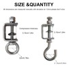4Pcs Stainless C Clamp with Ring;Heavy Duty Hanging J Hook/pipe