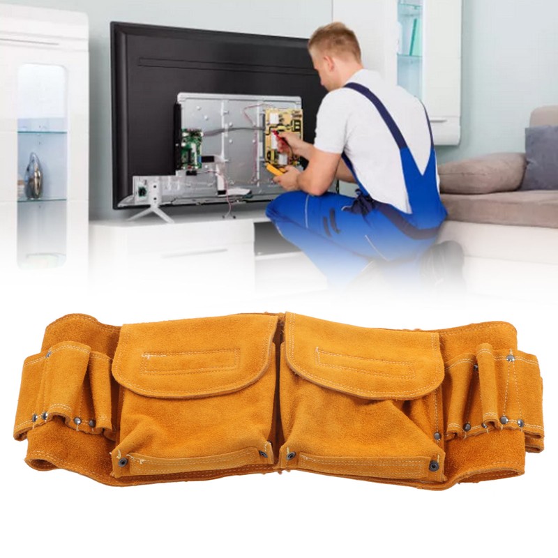 Repair Tool Cowhide Fanny Pack Electrician Waist Pack Hardware Parts