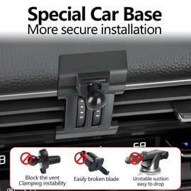 LUNQIN Car Phone Holder Mount for Mazda CX-90 2024 2025, CX-70 2025 Auto Accessories Interior Decoration Mobile Cell Smartphone Bracket