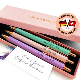 MESMOS 3Pk Fancy Pens for Mom, Best Gifts for Mom Unique, Presents for Mom from Daughter or Son, Cool Happy Birthday Gifts for Mom Who Has Everything, Best Mom Ever Gift, Smooth Writing Nice Pen Set